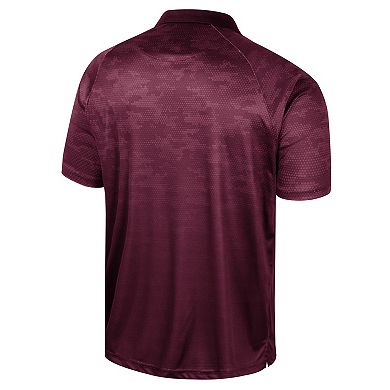 Men's Colosseum Maroon Minnesota Golden Gophers Honeycomb Raglan Polo