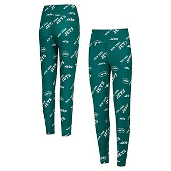 Women's Concepts Sport Green New York Jets Breakthrough Allover Print Knit Leggings