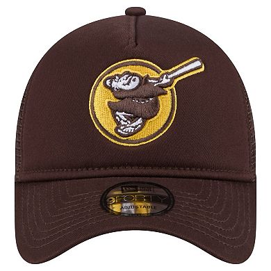 Men's New Era Brown San Diego Padres 9FORTY A-Frame Trucker Adjustable Hat