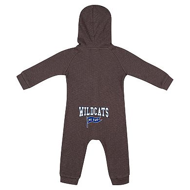Newborn & Infant Colosseum Charcoal Kentucky Wildcats Zando-Zan Waffle Full-Snap Hooded Romper