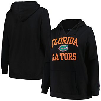 Women's Champion Black Florida Gators Plus Size Heart & Soul Notch Neck Pullover