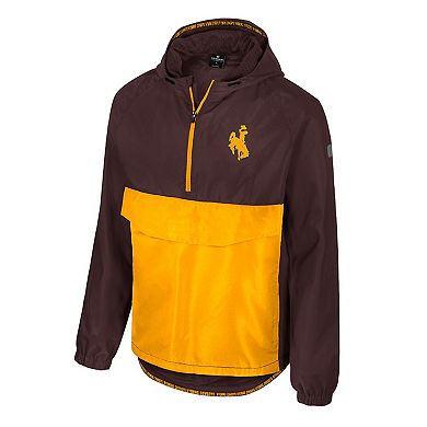 Men's Colosseum Brown Wyoming Cowboys Reloaded Anorak Half-Zip Jacket