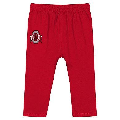 Infant Scarlet Ohio State Buckeyes Double Up Long Sleeve Bodysuit & Pant Set