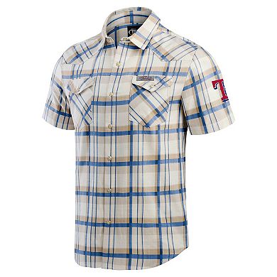 Men's Darius Rucker Collection by Fanatics Royal Texas Rangers Plaid Full-Snap Shirt