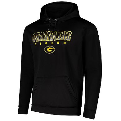 Men's Colosseum Black Grambling Tigers Blackout 3.0 Pullover Hoodie