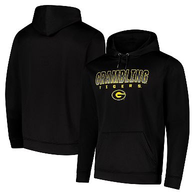 Men's Colosseum Black Grambling Tigers Blackout 3.0 Pullover Hoodie