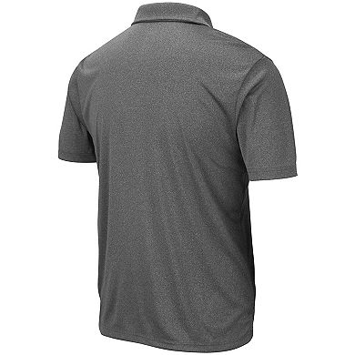 Men's Colosseum Heathered Charcoal Notre Dame Fighting Irish Team Smithers Polo