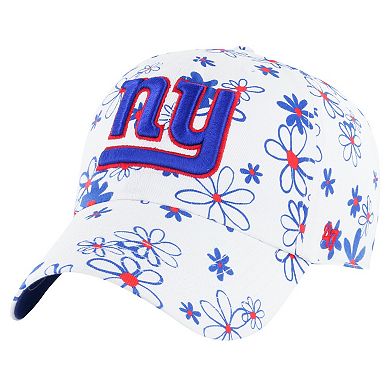 Girls Toddler '47 White New York Giants Daisy Delight Clean Up Adjustable Hat