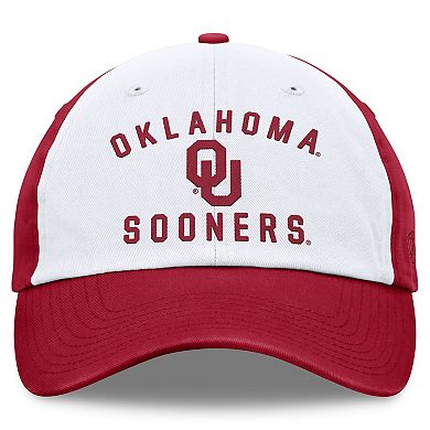 Men's Top of the World White/Crimson Oklahoma Sooners Heritage Weston Adjustable Hat
