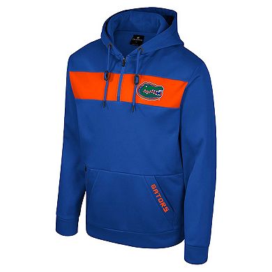 Men's Colosseum Royal Florida Gators Quarter-Zip Hoodie