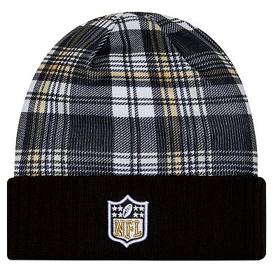 Men's New Era Black New Orleans Saints Sideline Statement Cuffed Knit Hat