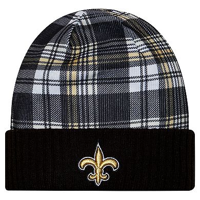 Men's New Era Black New Orleans Saints Sideline Statement Cuffed Knit Hat