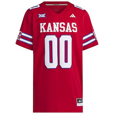 Men's adidas #00 Red Kansas Jayhawks Alternate Premier Jersey