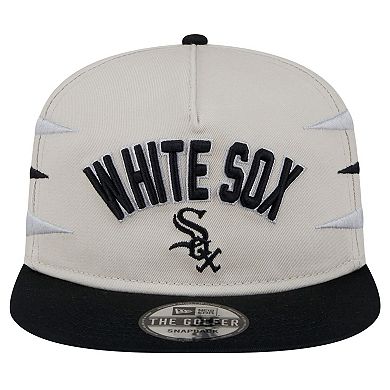 Men's New Era Cream Chicago White Sox Iron Golfer Snapback Hat