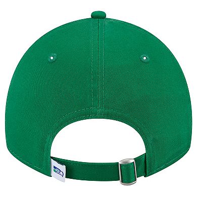 Women's New Era Green Seattle Seahawks Throwback Main Core Classic 2.0 9TWENTY Adjustable Hat