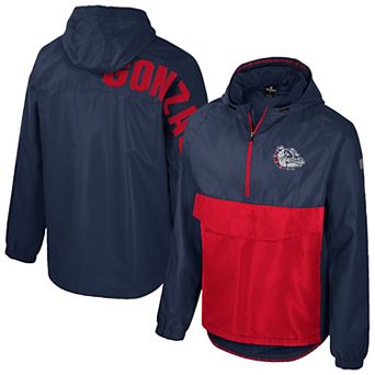 Men's Colosseum Navy Gonzaga Bulldogs Reloaded Anorak Half-Zip Jacket