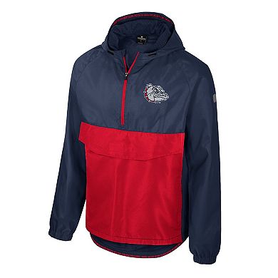 Men's Colosseum Navy Gonzaga Bulldogs Reloaded Anorak Half-Zip Jacket