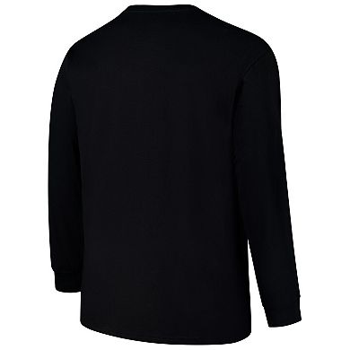 Men's Profile Black Cleveland Browns Big & Tall Pop Long Sleeve T-Shirt