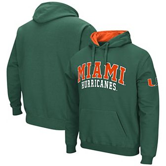 Men's Colosseum Green Miami Hurricanes Double Arch Pullover Hoodie