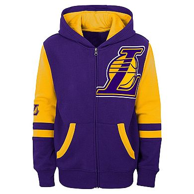 Preschool Purple Los Angeles Lakers Straight To The League Full-Zip Hoodie