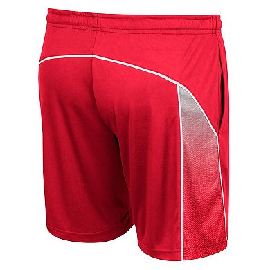 Men's Colosseum Red Wisconsin Badgers Laws of Physics Shorts