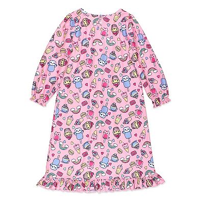 Komar Kids Ice Cream Animals Sweets Girl's Granny Gown Nightgown Pajamas