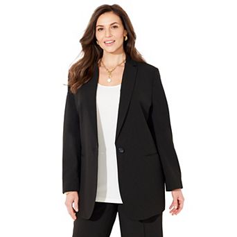 Catherines Women's Plus Size Right Fit; Curvy Blazer