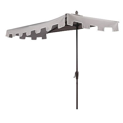 half rectangular patio umbrella COBANA 7.5'by 4'Half Outdoor for Patio, Balcony, Garden, Deck, Blue free powder coated Notice Cobana 7.5 by 4 Half