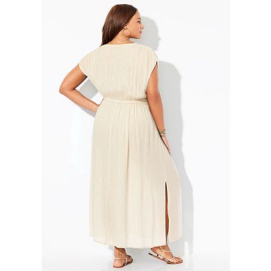 Swimsuits for All Women's Surplice Maxi Cover Up Dress