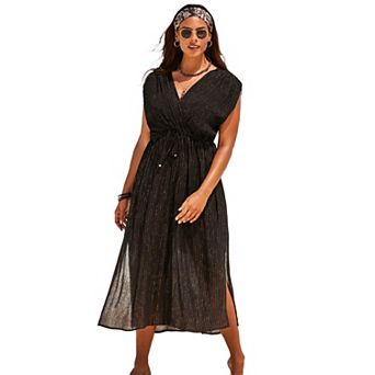 Swimsuits for All Women's Surplice Maxi Cover Up Dress