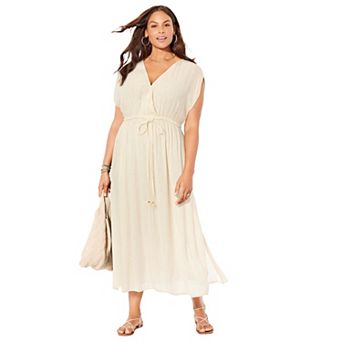 Swimsuits for All Women's Surplice Maxi Cover Up Dress
