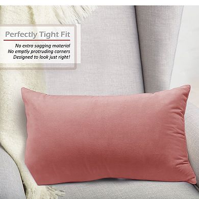 Set Of 2 Velvet Throw Pillow Covers 12x20 Inch