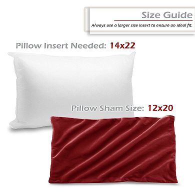 Set Of 2 Velvet Throw Pillow Covers 12x20 Inch