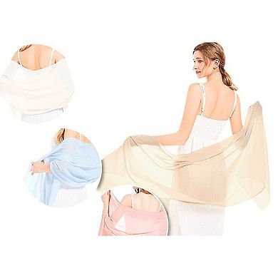 Women's Lightweight Silky Sheer Chiffon-Like Summer Scarves