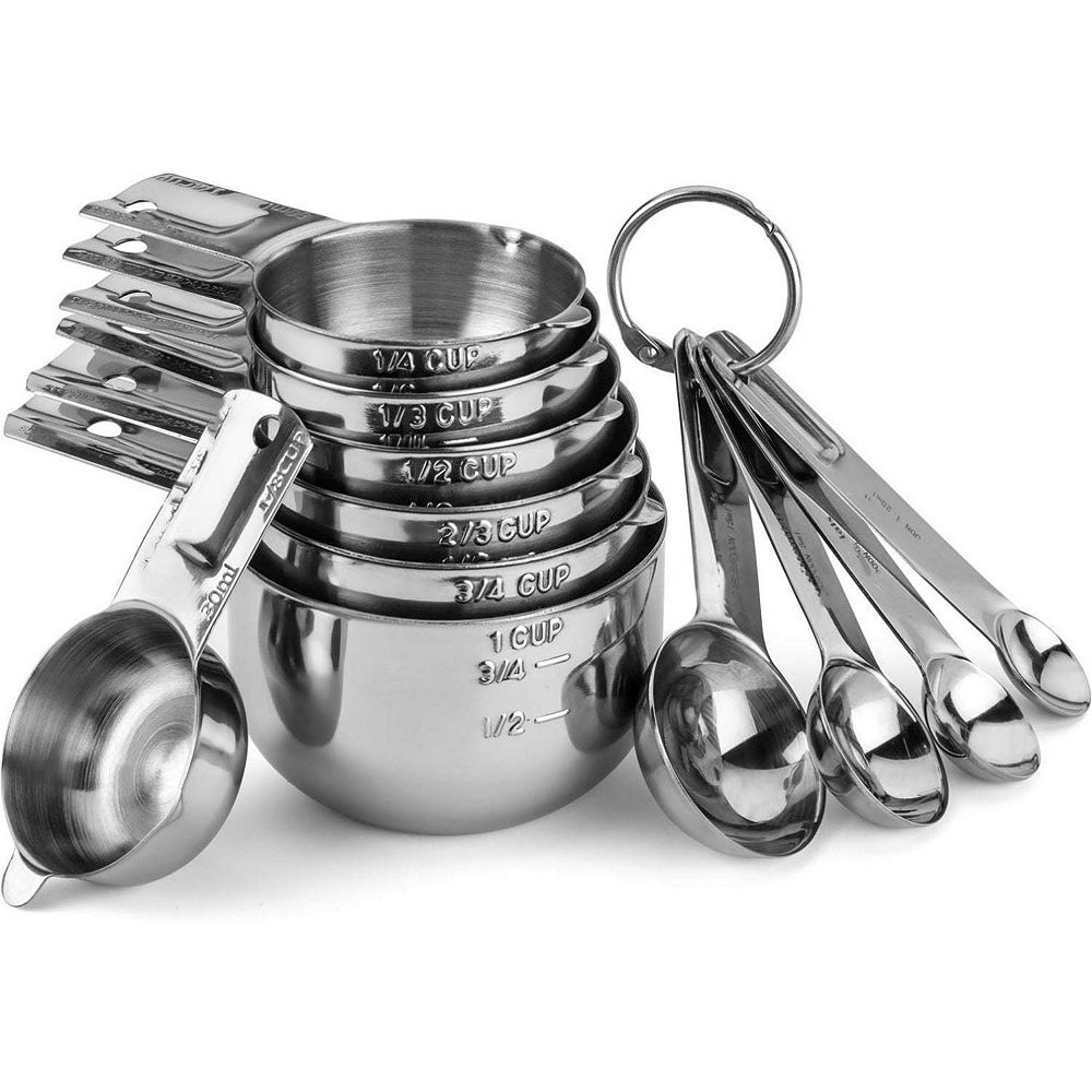 Stainless Steel Measuring Cups And Spoons Set