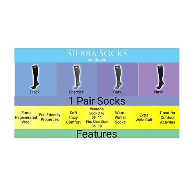 Over-the-knee Wool Blend Socks For Women - Great For Outdoor Activities, Hiking, Skiing, Yard Work