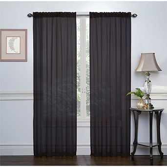 Goodgram Set Of 2 Light Weight Basic Sheer Voile Rod Pocket Window Curtain Panels