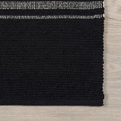 Rugs USA Bergamot Striped Cotton Area Rug