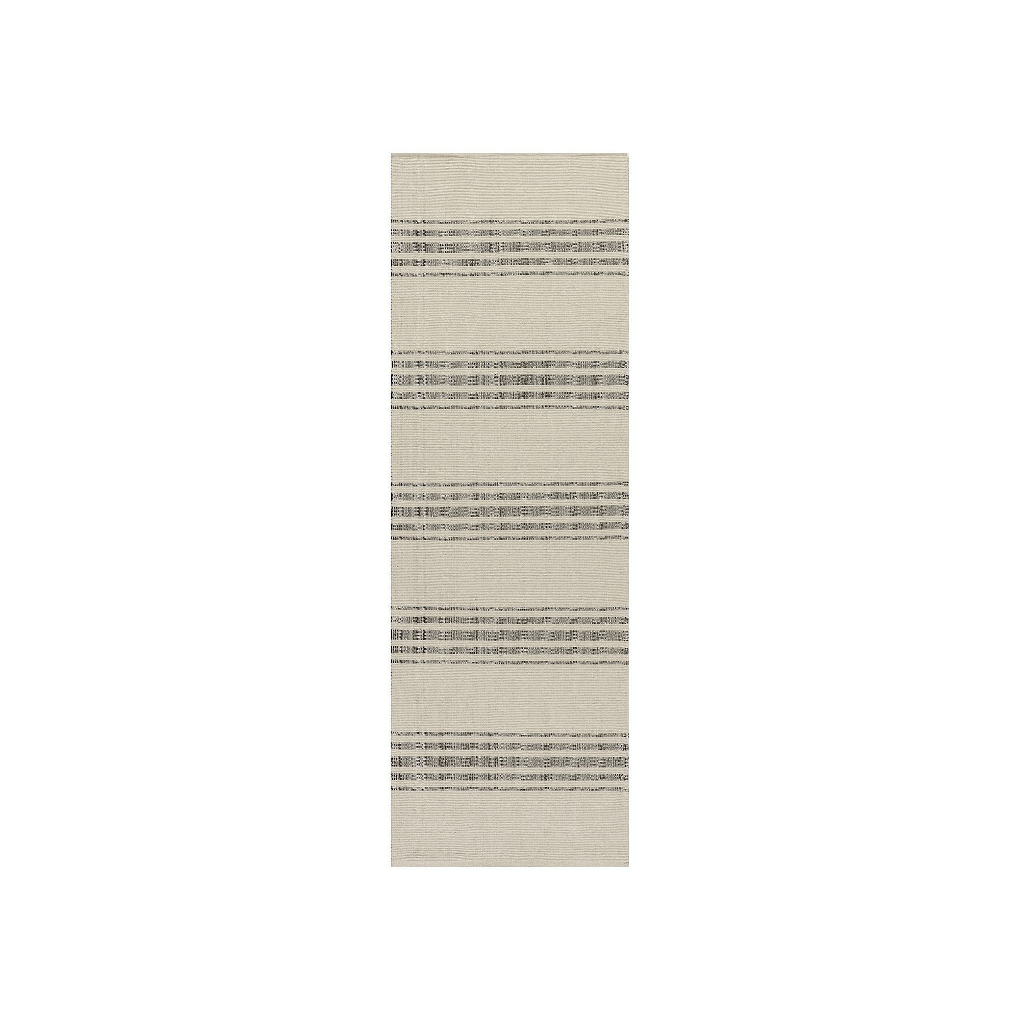 Rugs USA Bergamot Striped Cotton Area Rug, Beige