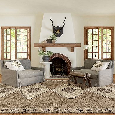 Rugs USA Fennel Diamond Machine Washable Area Rug