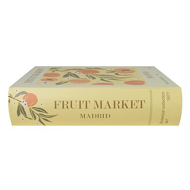 Large Peach Fruit Market Book Paper Storage Box