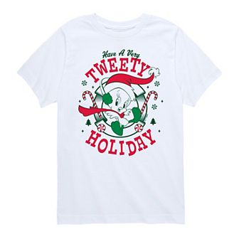 Boys 8-20 Looney Tunes Have A Very Tweety Holiday Graphic Tee