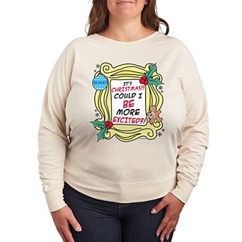 Plus Size Friends It's Christmas French Terry Long Sleeve Tee