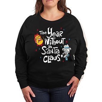 Plus Size The Year Without a Santa Claus Heat Miser And Snow Miser French Terry Long Sleeve Tee