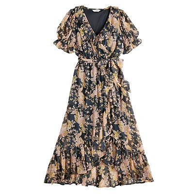 kohls lauren conrad maxi dress Women's LC Lauren Conrad Ruffle Wrap Maxi Dress