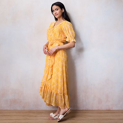 green emerald velvet dress Crown Imperial Maxi Dress - Pink and Orange, Small | Hazel and Olive main image 0