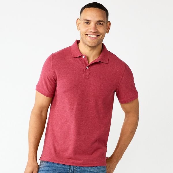 Men's Sonoma Goods For Life® Pique Polo - Valentine Garden (XS)