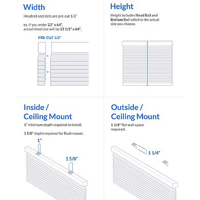 Chicology’s Cordless 1-in. Vinyl Mini Blinds