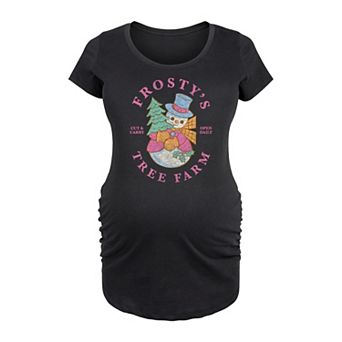 Maternity Frosty's Tree Farm Graphic Tee