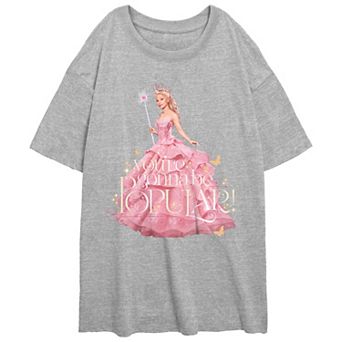 Juniors' Wicked Glinda You're Gonna Be Popular Oversized Graphic Tee